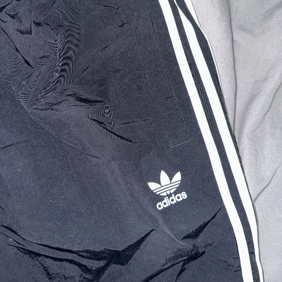 Men's Nylon Adidas Shorts - Black - White - US M - Picture 2 of 5